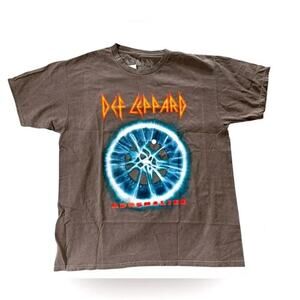Def Leppard Vintage Style Adrenalize Short Sleeve Unisex TShirt CrewNeck L Brown